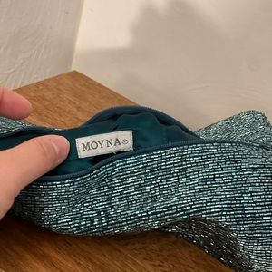 Teal beaded clutch